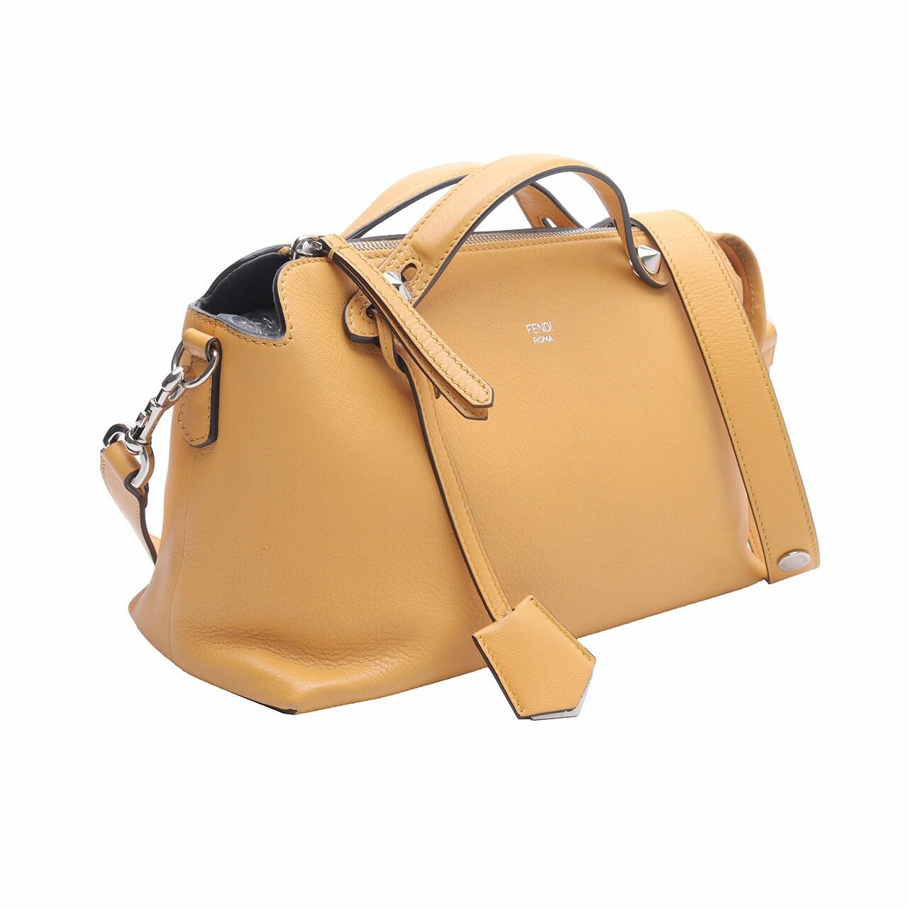 Fendi Small By The Way Yellow Satchel Bag 