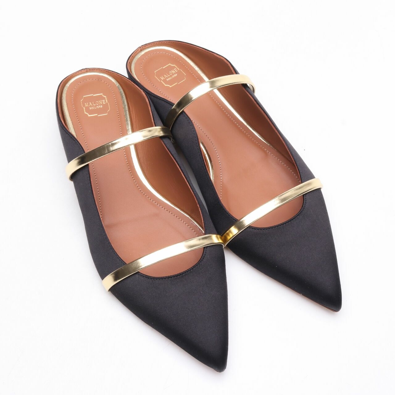 Malone Souliers Black Maureen Mules Flats