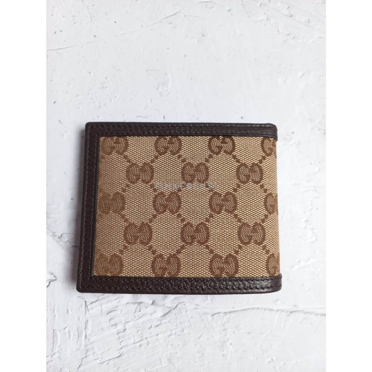 Gucci Bifold Monogram Canvas Beige Ebony Wallet