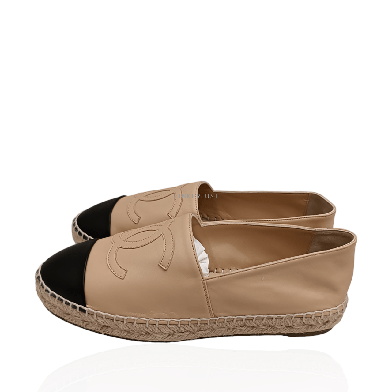 Chanel Espadrilles Beige Black