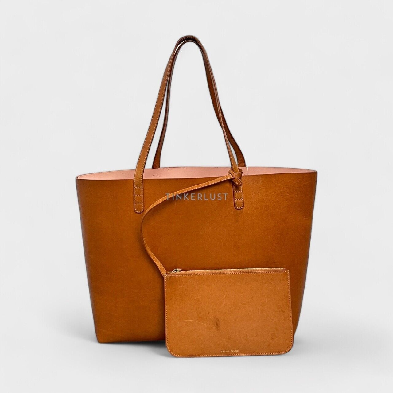 Mansur Gavriel Tan Leather Large Tote Bag