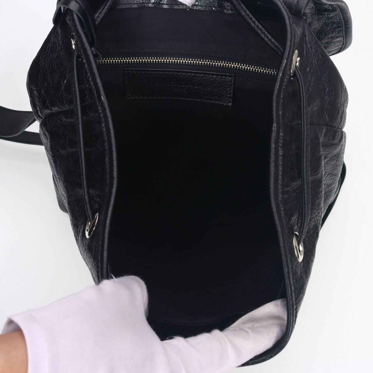 Balenciaga Agneau Giant 12 Silver Hardware S Traveler Black Backpack