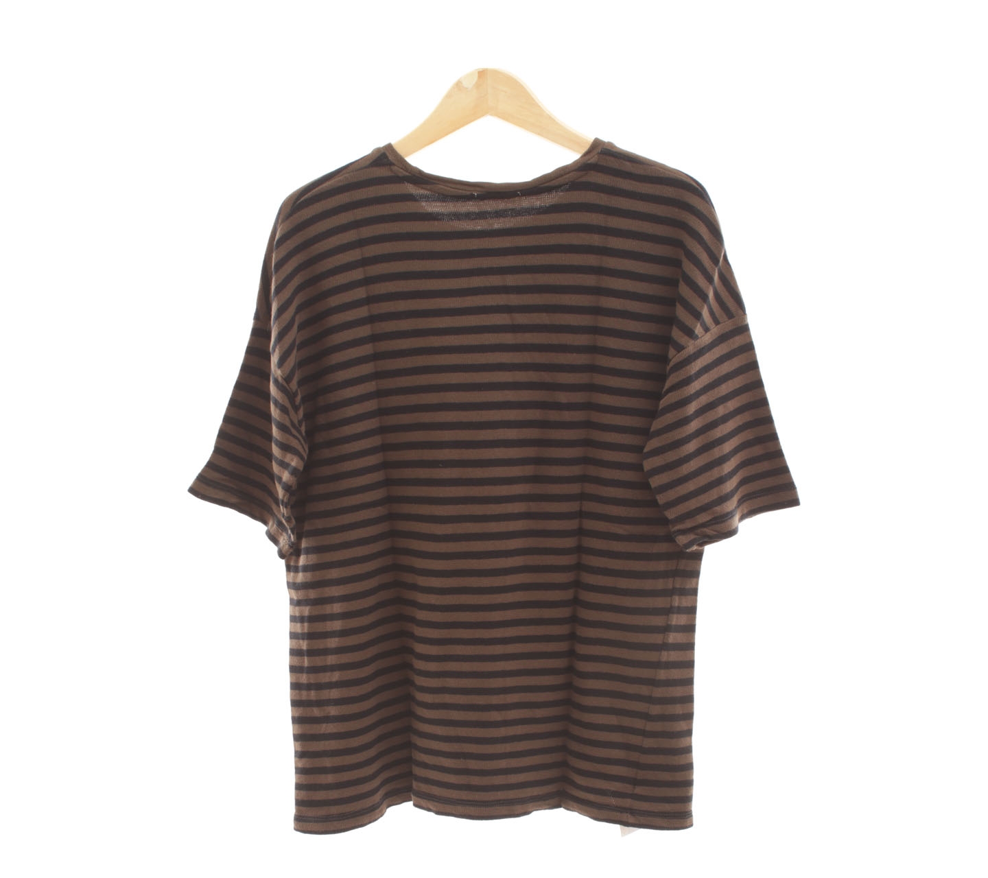 Zara Brown & Black Striped Blouse