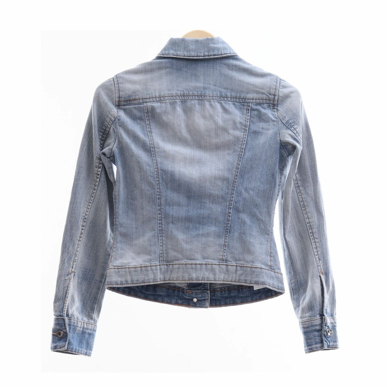 Mango Light Blue Washed Jacket