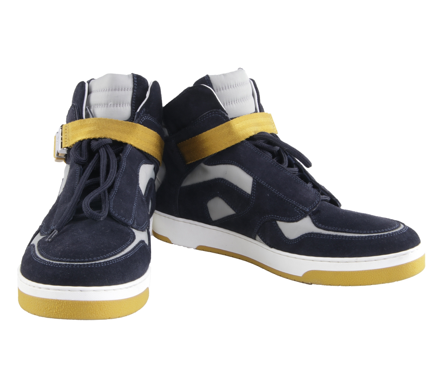 Louis Vuitton Navy Suede and Nylon Slipstream High Top Sneakers