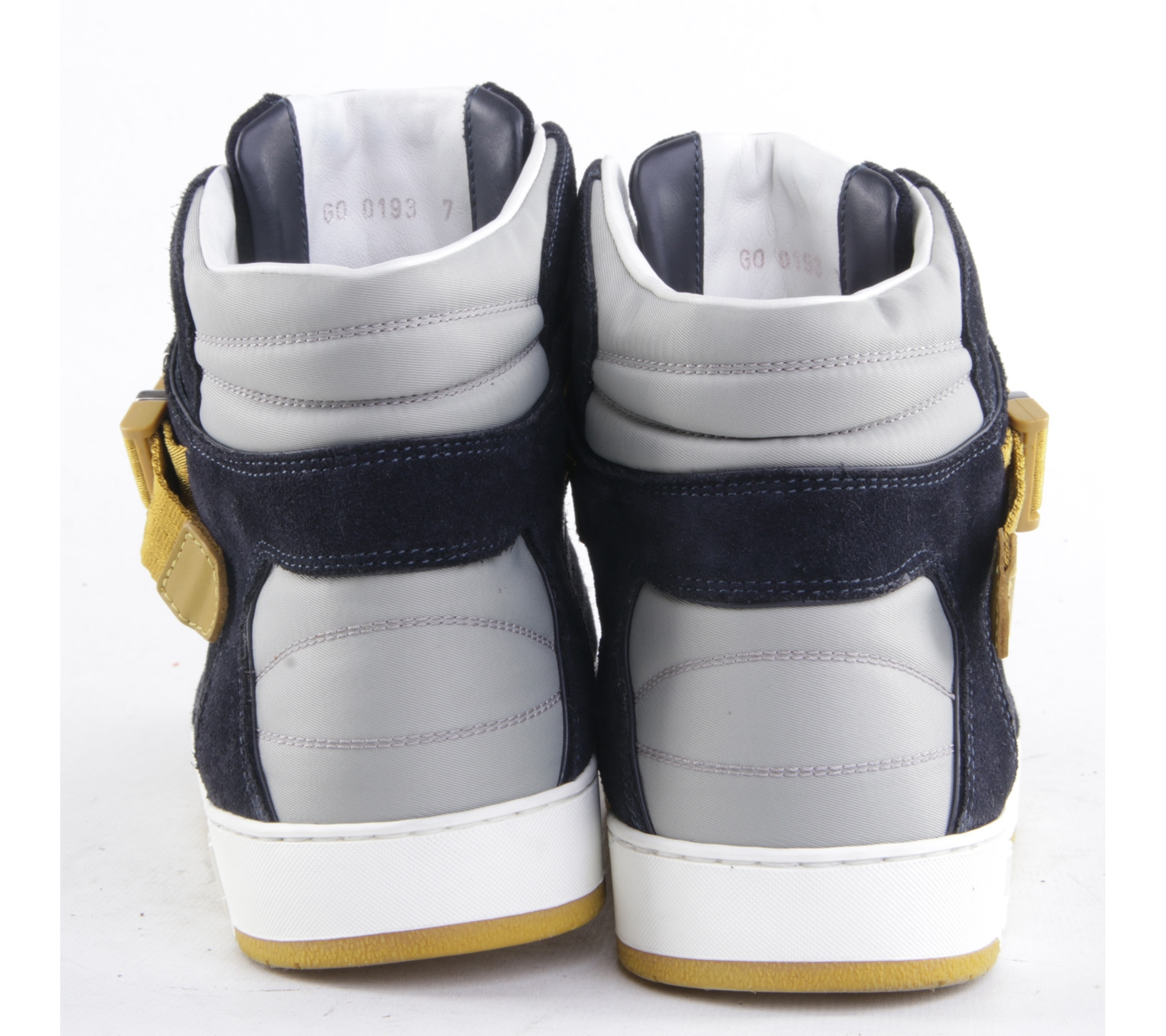 Louis Vuitton Navy Suede and Nylon Slipstream High Top Sneakers