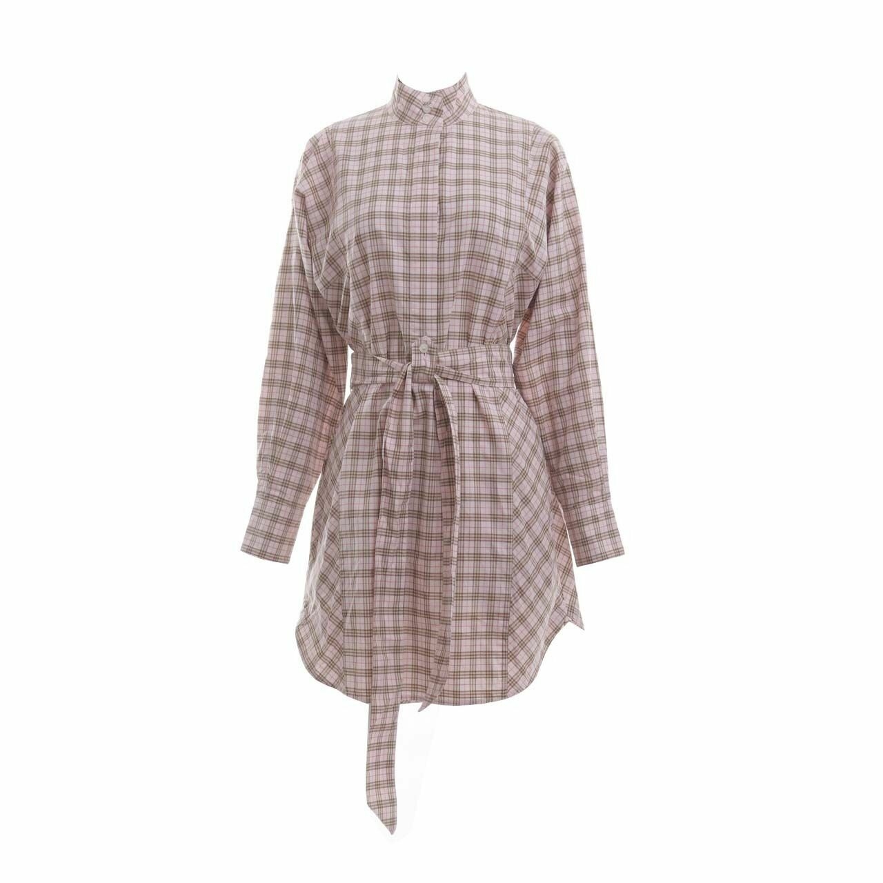 Burberry Checkered Pink Dress