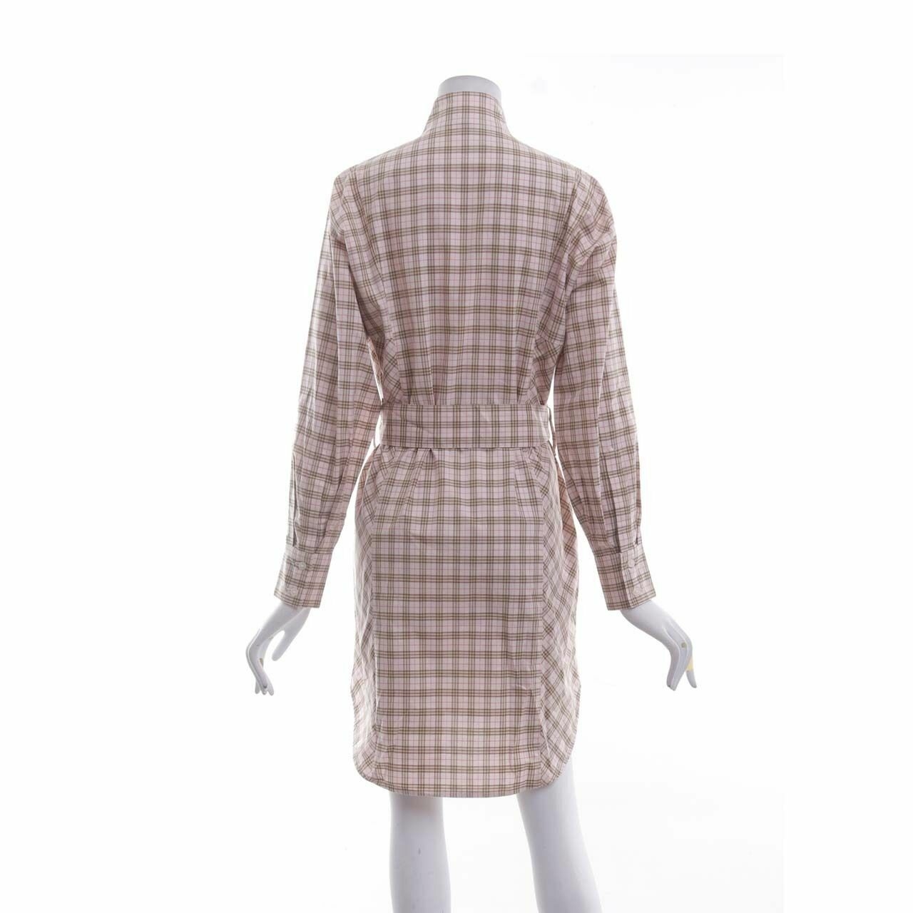 Burberry Checkered Pink Dress