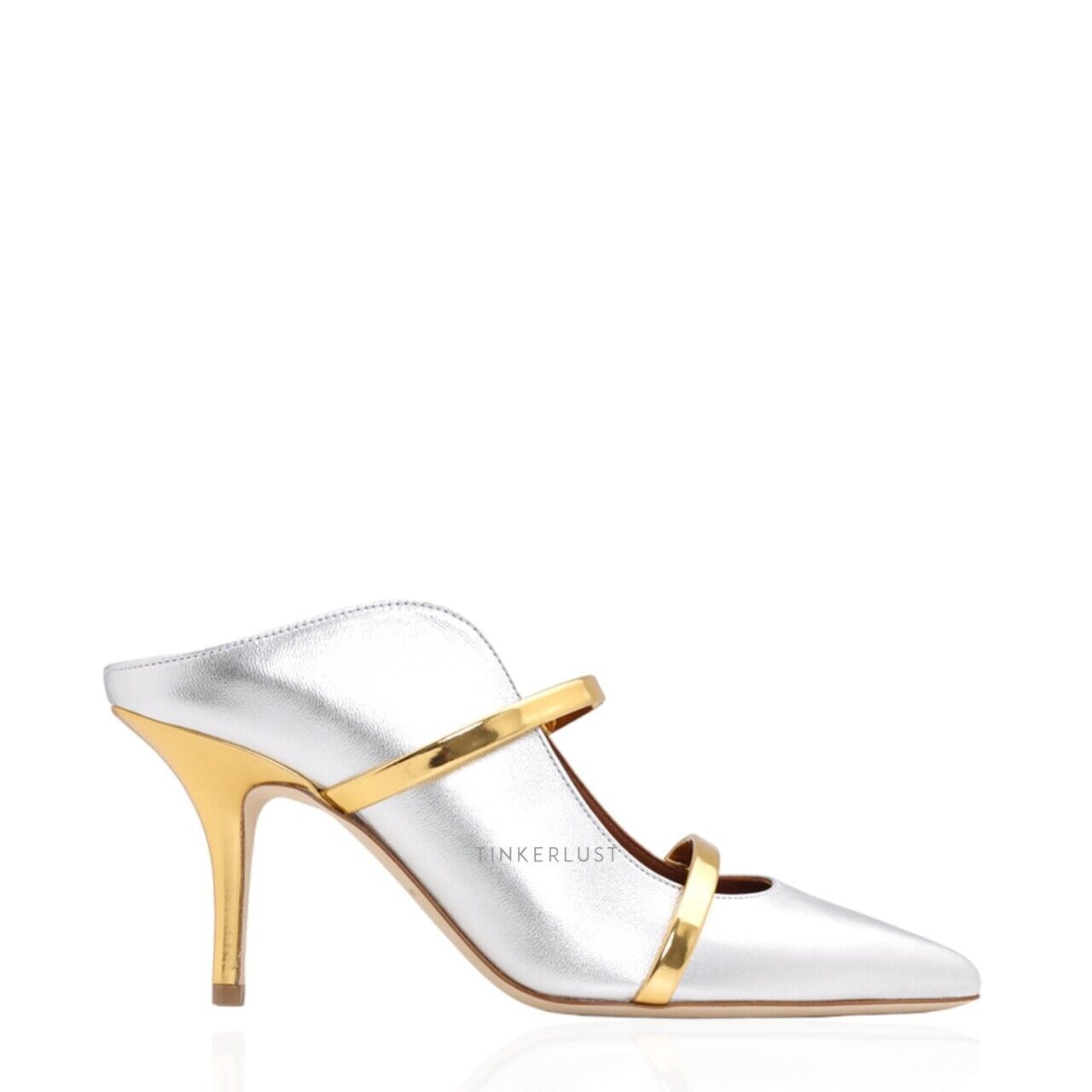 Malone Souliers Maureen Pumps 70mm in Silver/Gold Heels