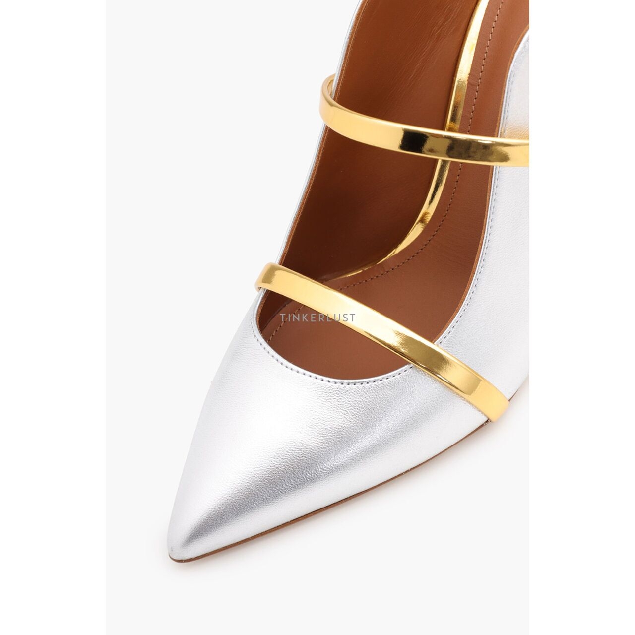 Malone Souliers Maureen Pumps 70mm in Silver/Gold Heels