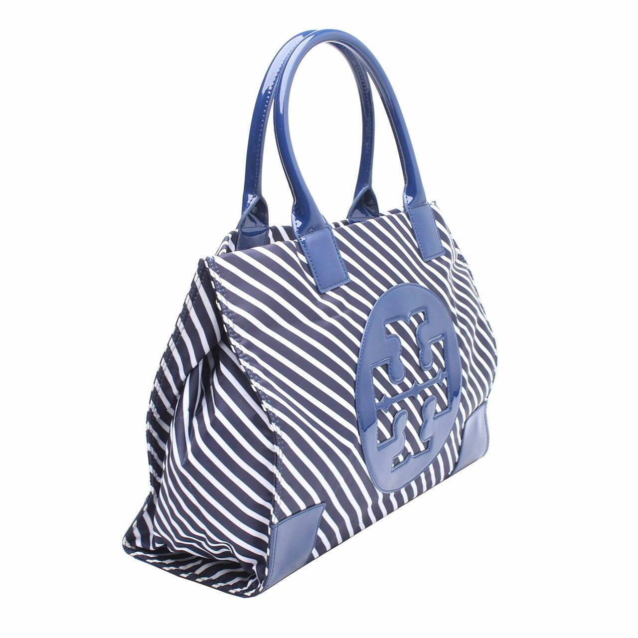 Tory Burch Navy & White Stripes Tote Bag