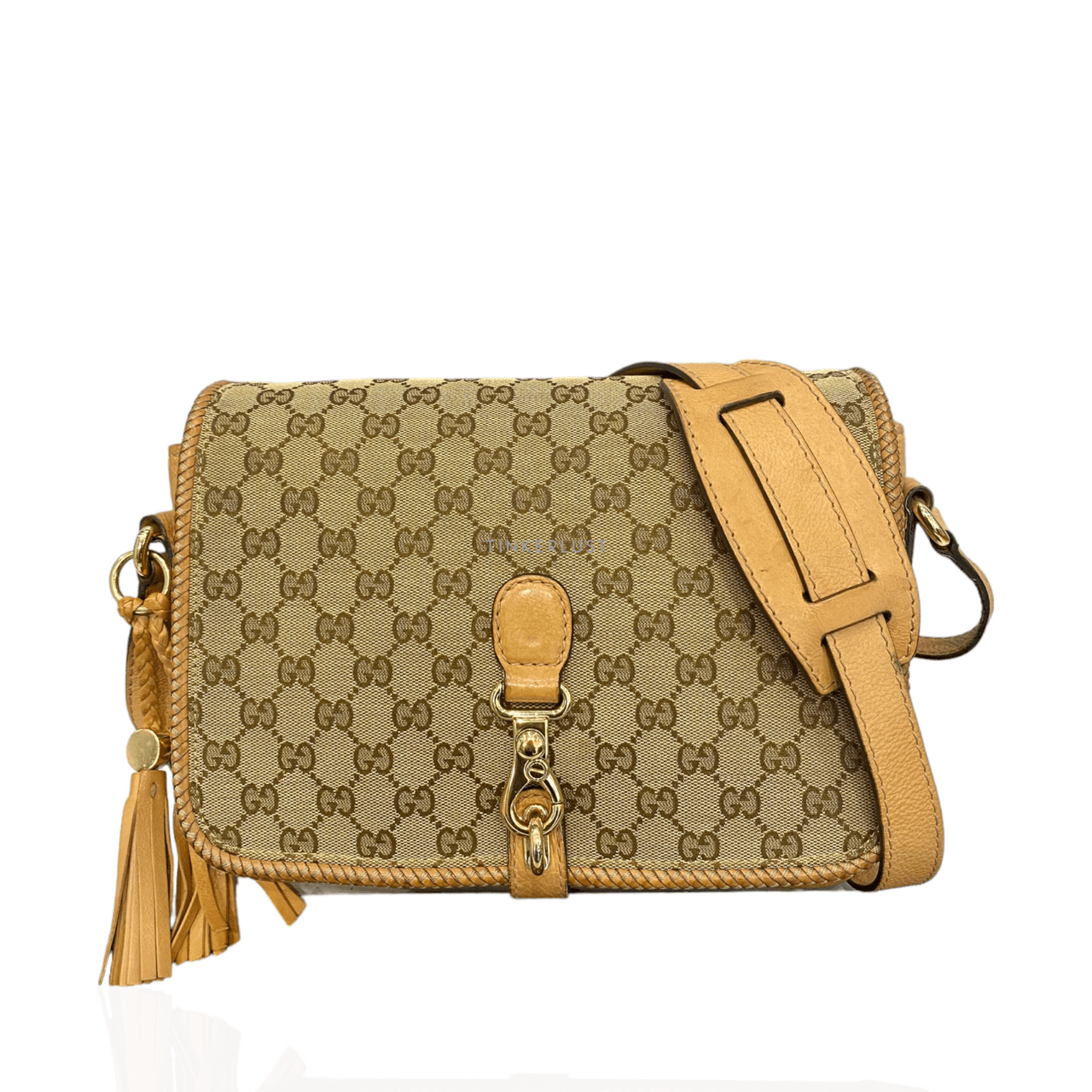 Gucci GG Canvas Marrakech Flap Brown/Beige Sling Bag 