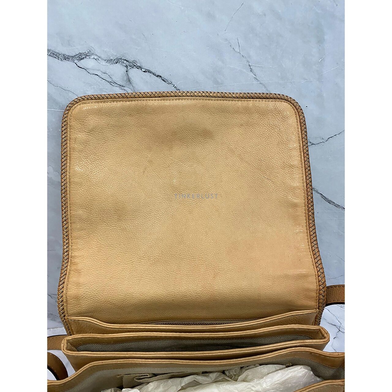 Gucci GG Canvas Marrakech Flap Brown/Beige Sling Bag 