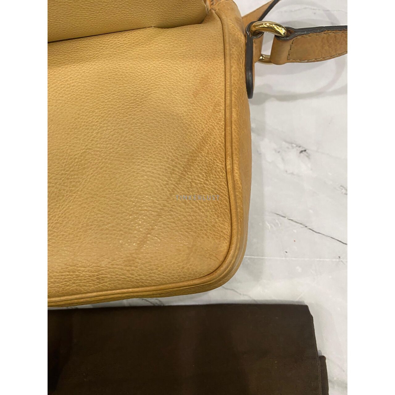 Gucci GG Canvas Marrakech Flap Brown/Beige Sling Bag 