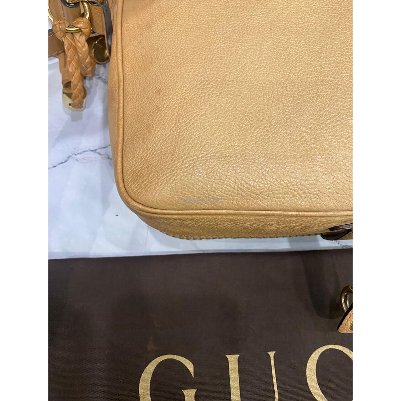 Gucci GG Canvas Marrakech Flap Brown/Beige Sling Bag 