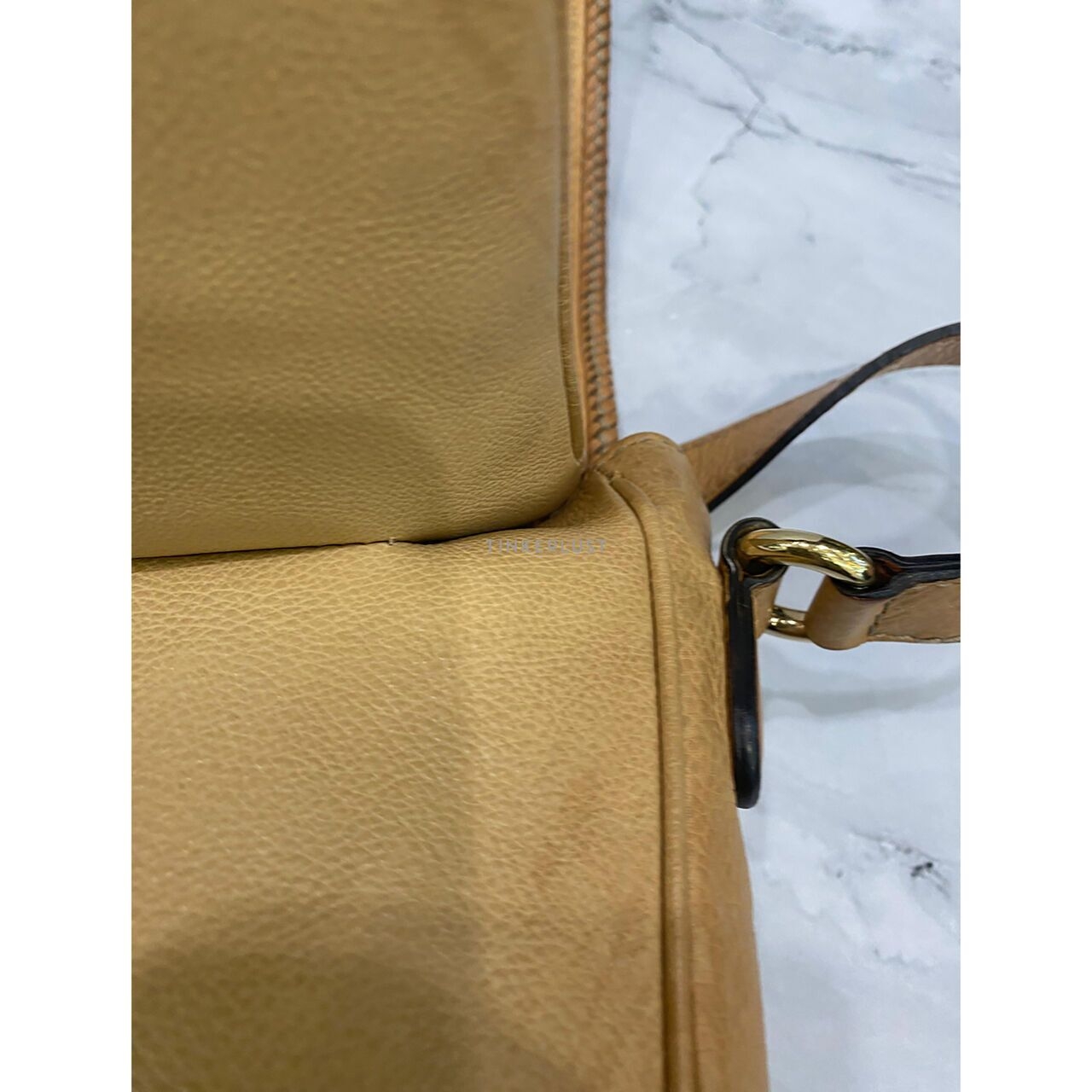 Gucci GG Canvas Marrakech Flap Brown/Beige Sling Bag 