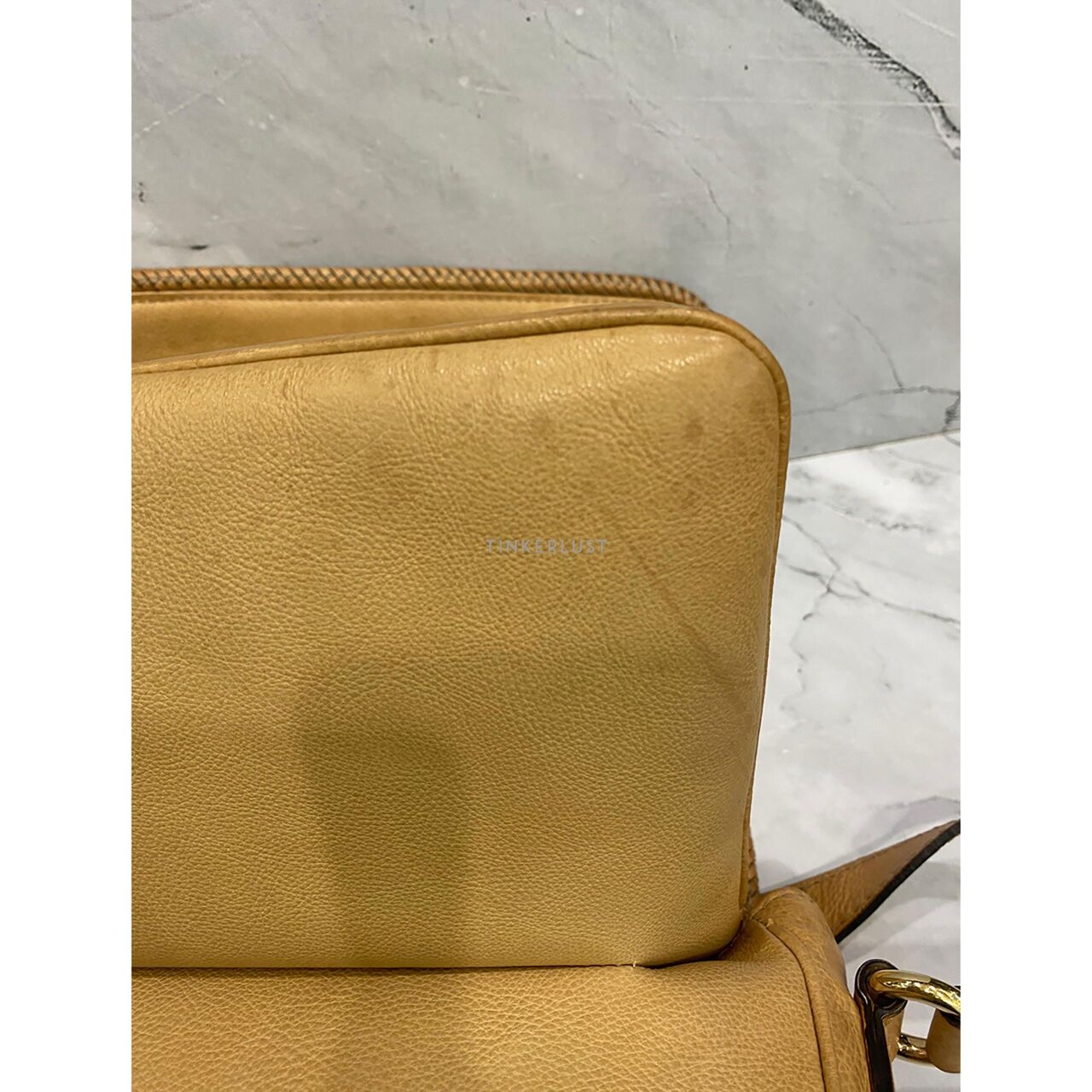 Gucci GG Canvas Marrakech Flap Brown/Beige Sling Bag 