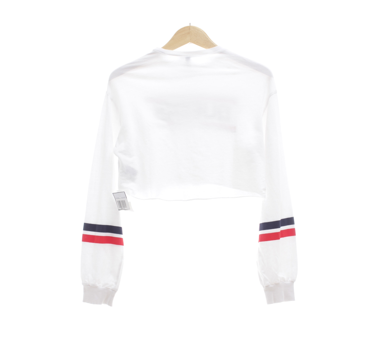 H M Off White Crop Blouse