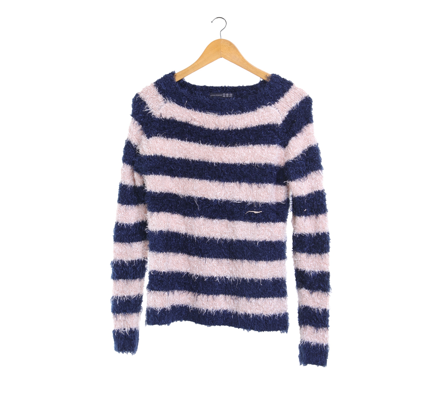 Atmosphere Blue And Peach Striped Sweater