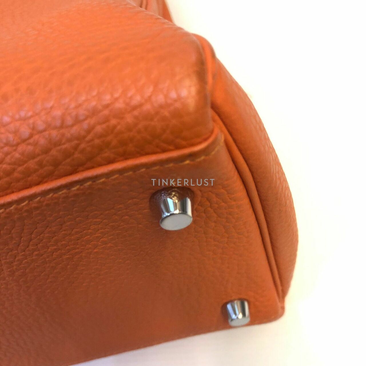 Hermes Kelly 35 Orange Togo SHW #N Satchel	