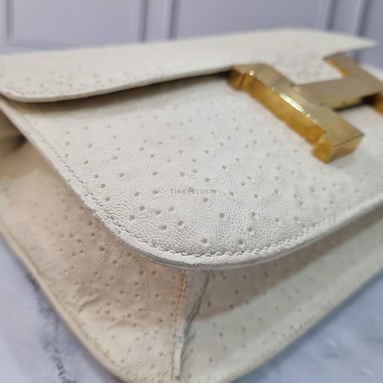 Hermes Constance 23 Beluga Whale Skin Vintage GHW Sling Bag