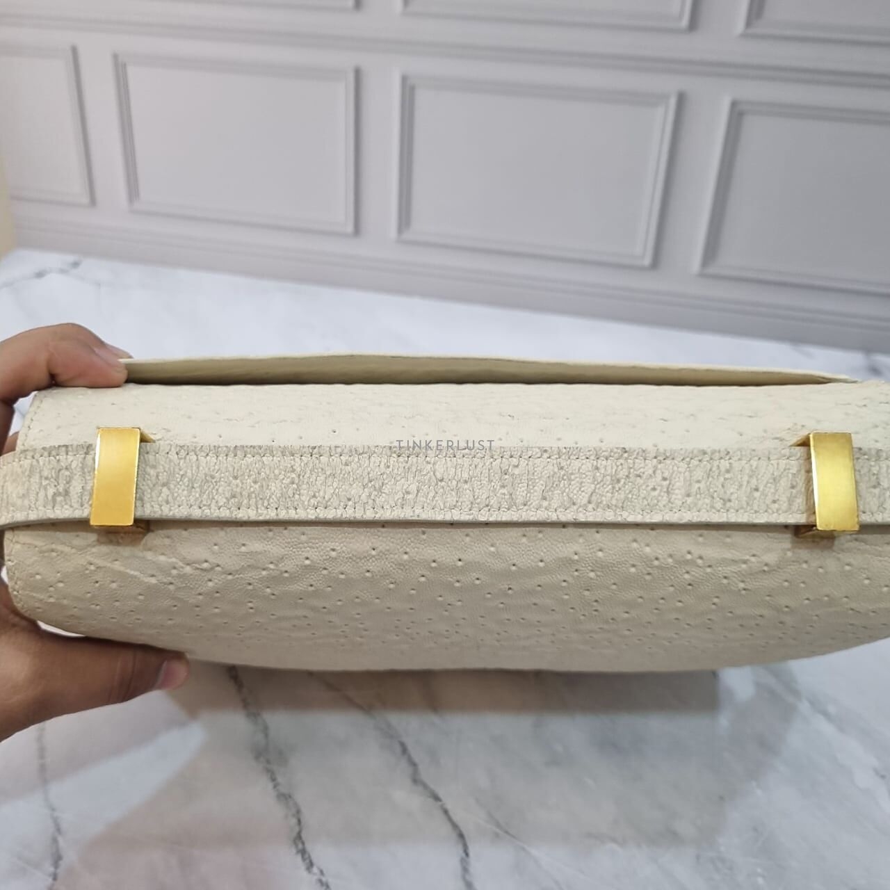 Hermes Constance 23 Beluga Whale Skin Vintage GHW Sling Bag