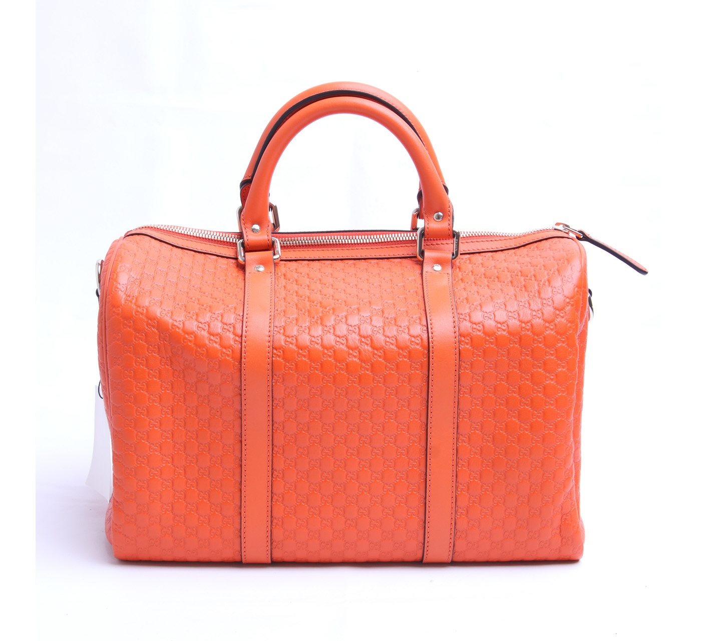 Gucci Orange Guccissima Boston with Strap Satchel Bag