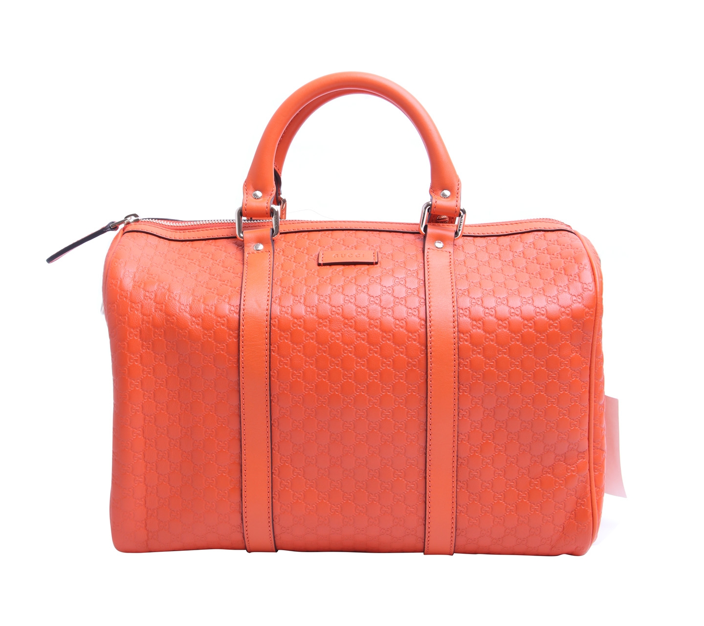 Gucci Orange Guccissima Boston with Strap Satchel Bag