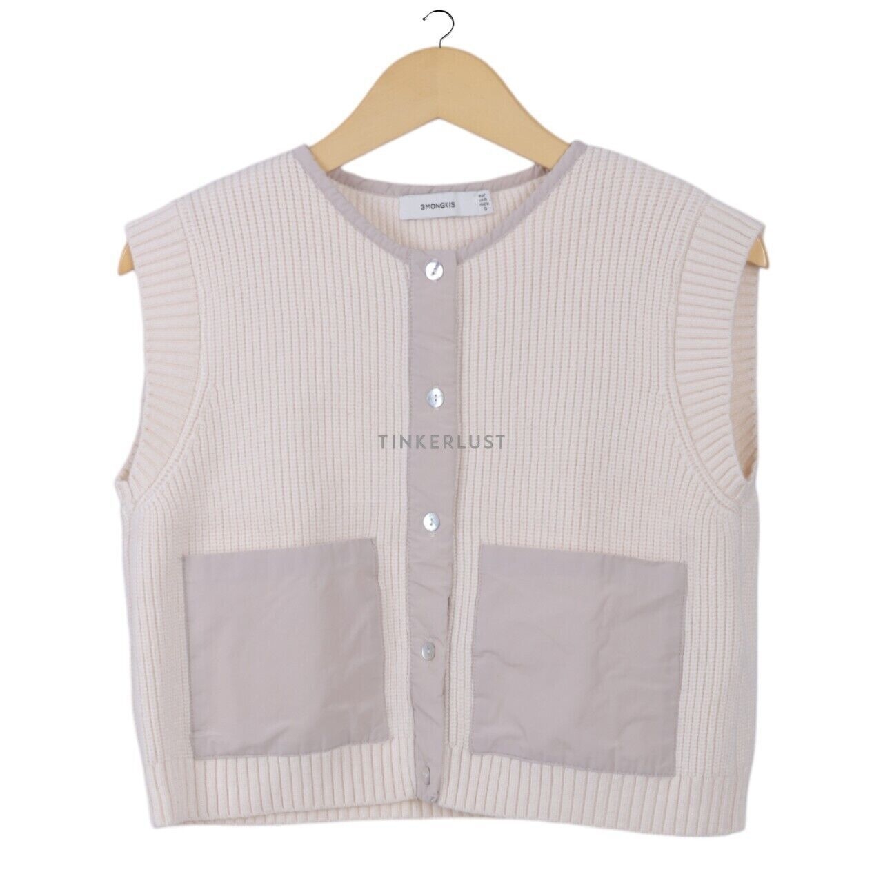 3Mongkis Cream Knit Sleeveless