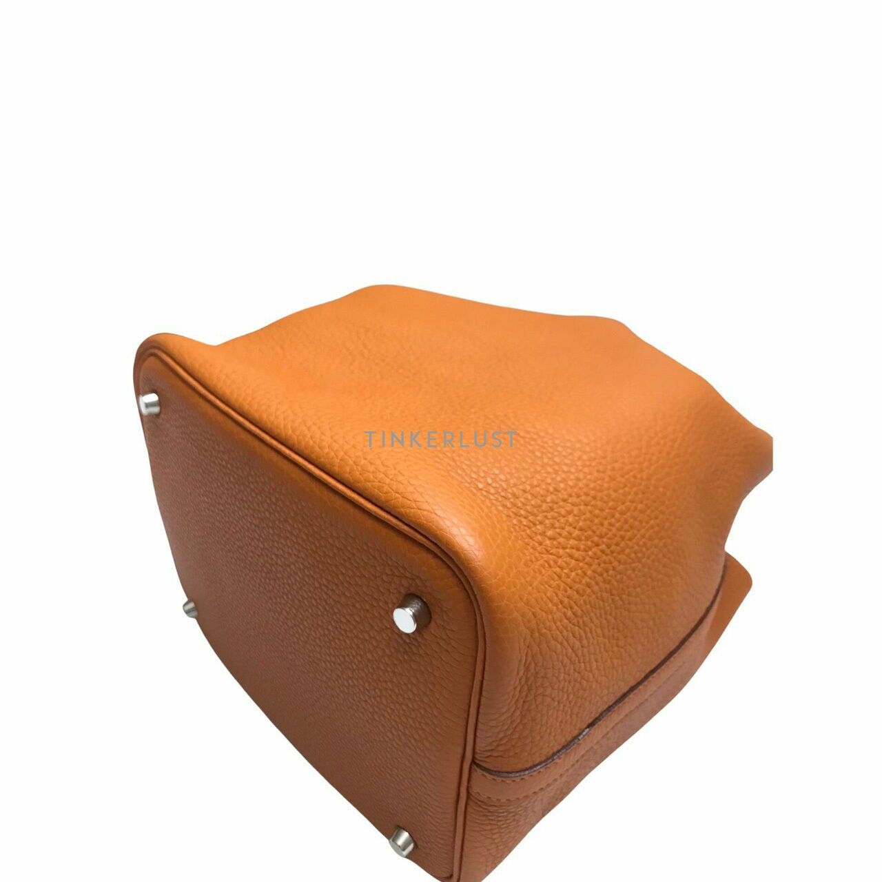 Hermes Picotin 22 Orange Potiron Clemence Leather #R Square PHW Handbag