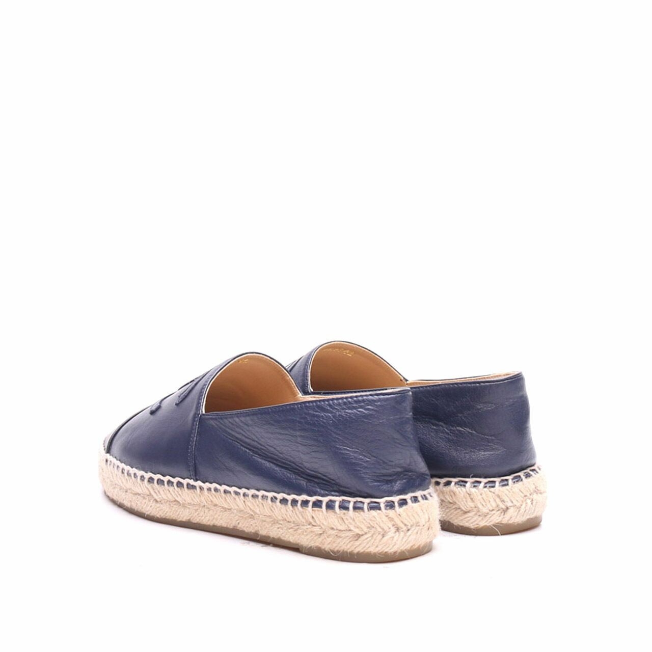 Chanel Navy and Black Espadrilles Flats	