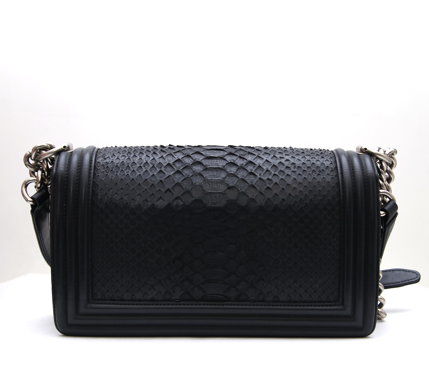 Chanel Black Reptile Leather Boy Chanel Sling Bag