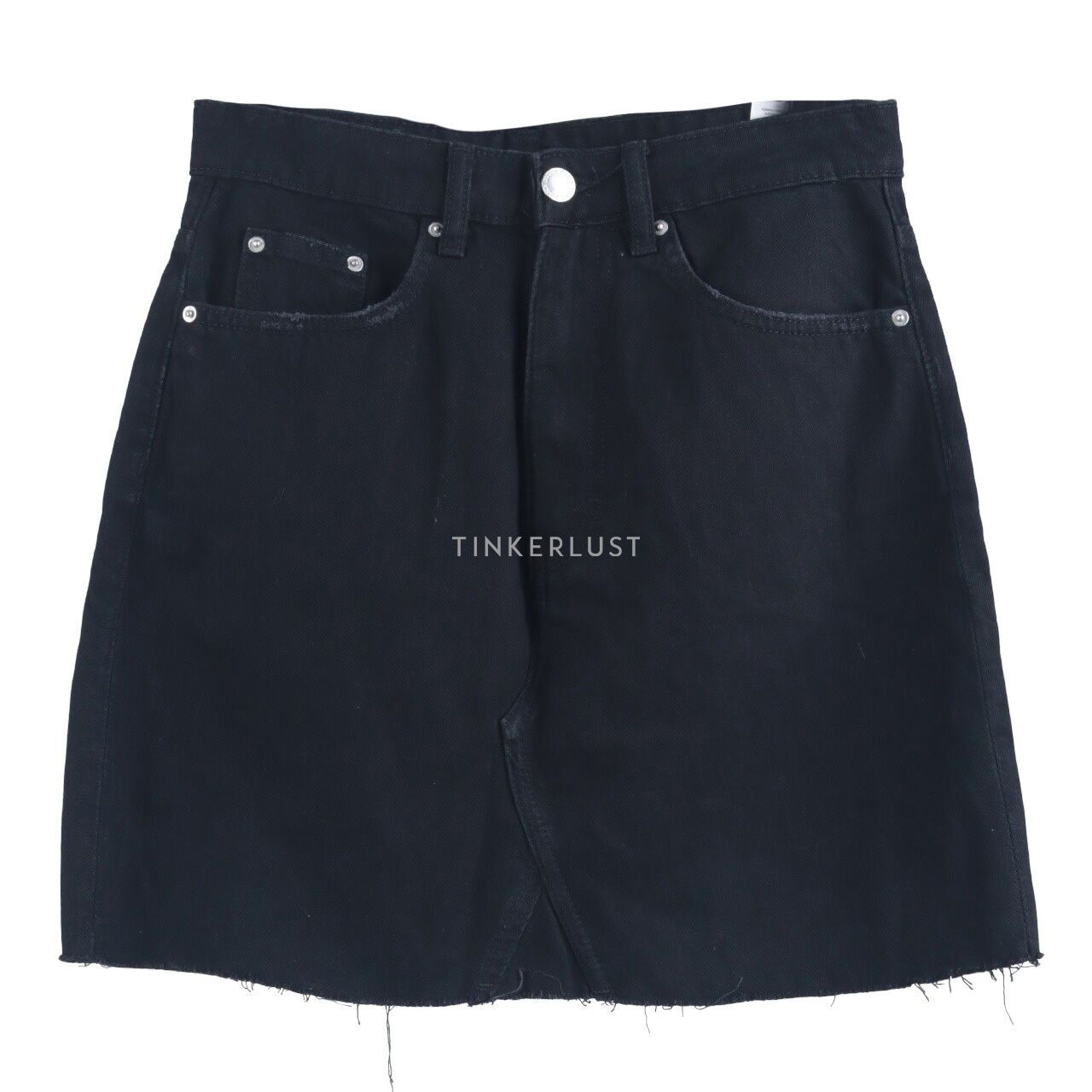 H&M Black Unfinished Mini Skirt