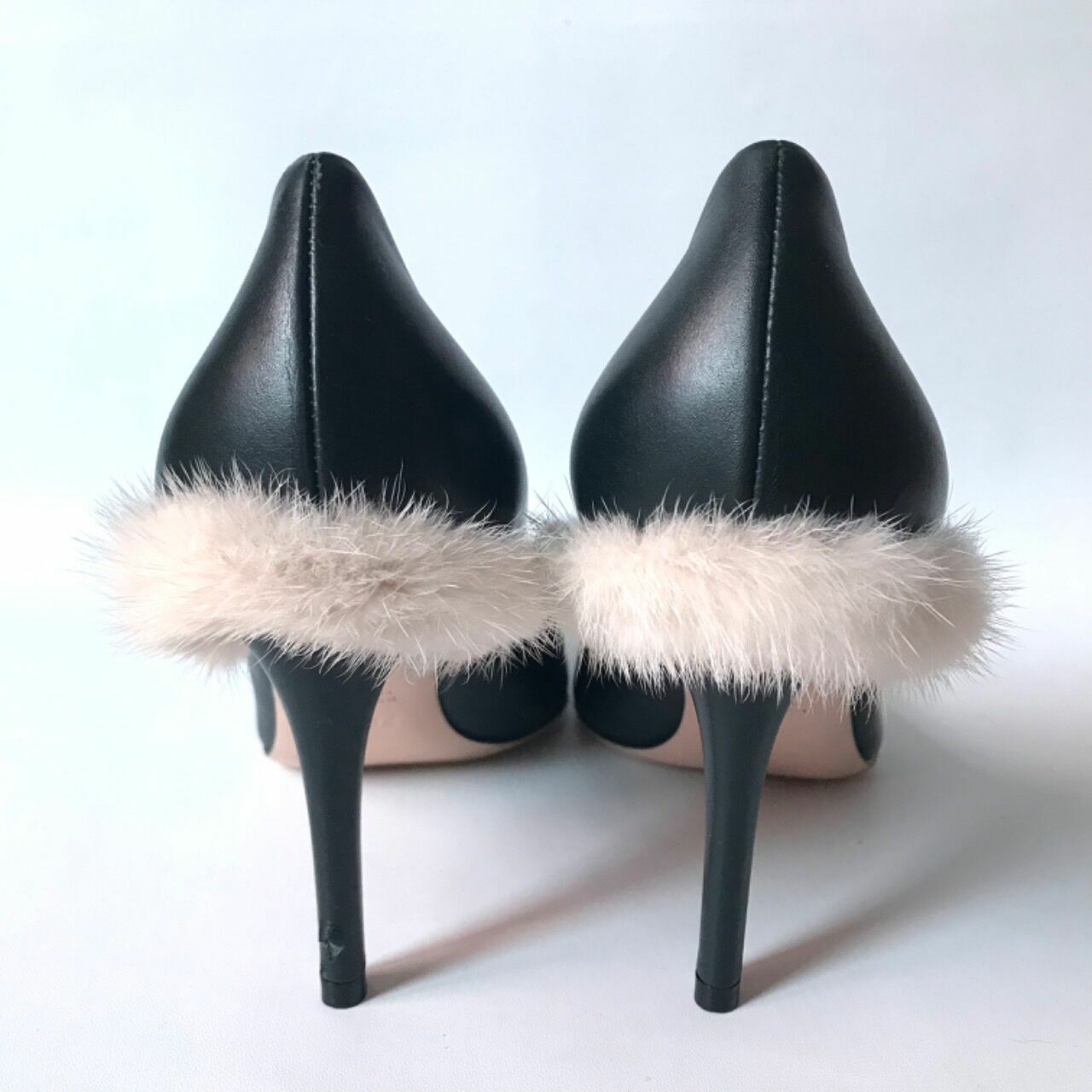 Fendi Fur Trim Heels