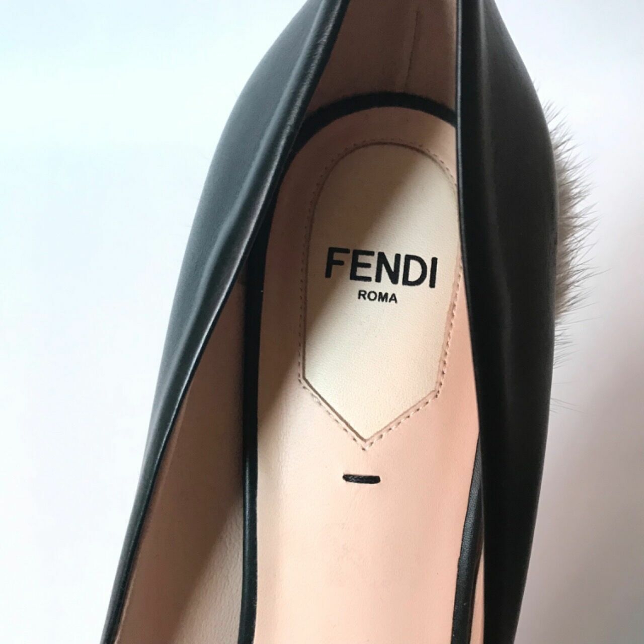 Fendi Fur Trim Heels