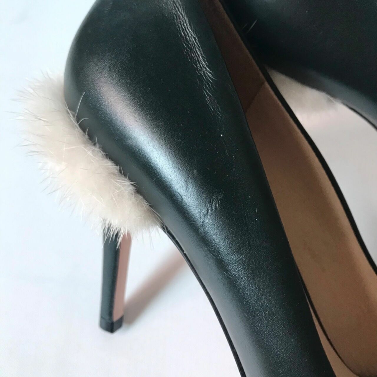 Fendi Fur Trim Heels