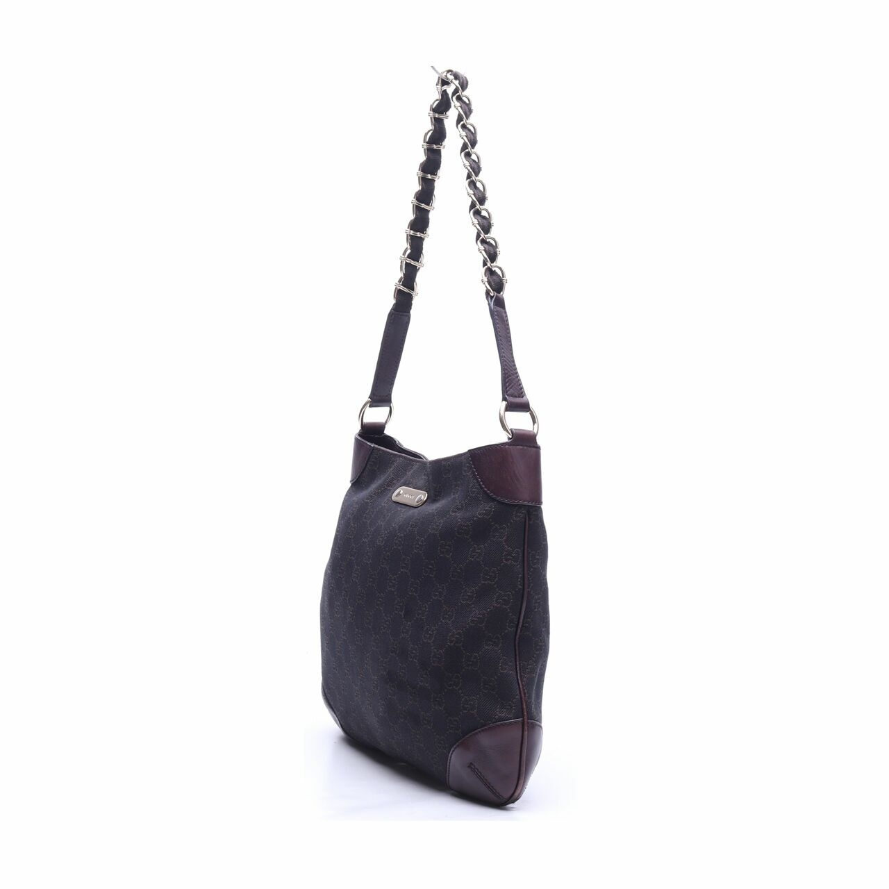 Gucci Monogram Capri Chain Black Shoulder Bag