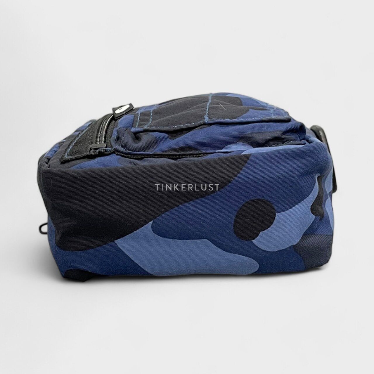 A Bathing Ape Color Camo Reflector Mini Navy Sling Bag