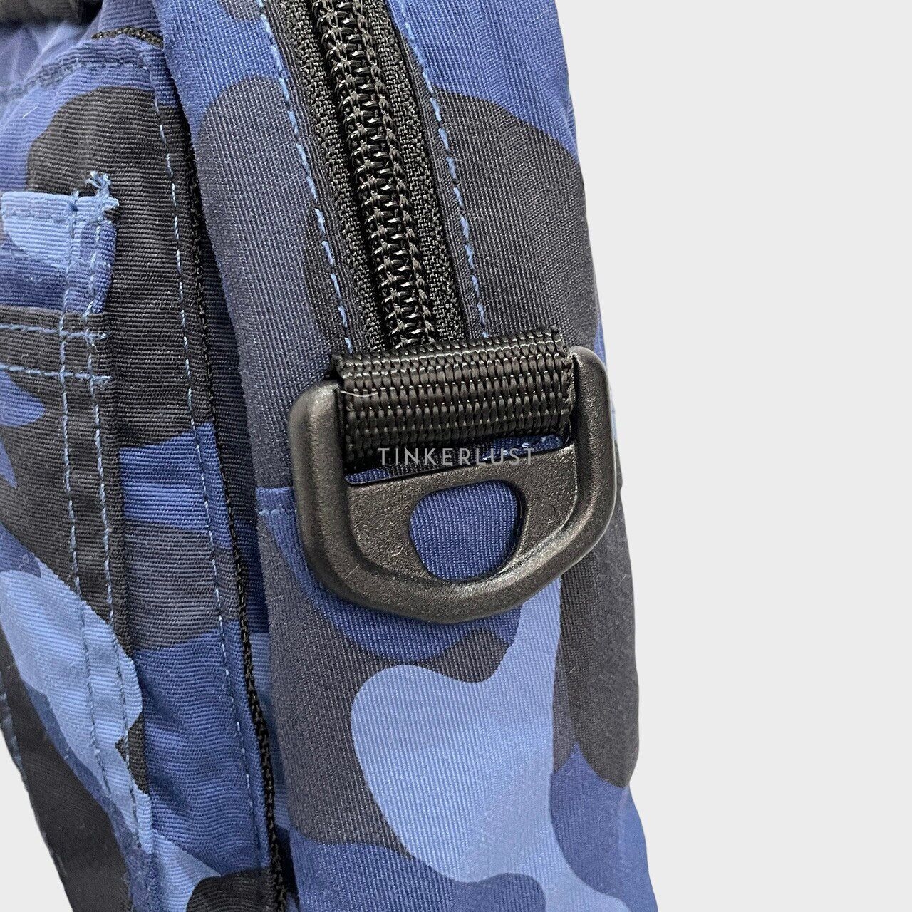 A Bathing Ape Color Camo Reflector Mini Navy Sling Bag