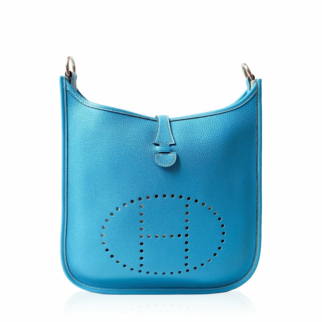 Hermes Evelyne PM Blue Jeans #G Shoulder Bag