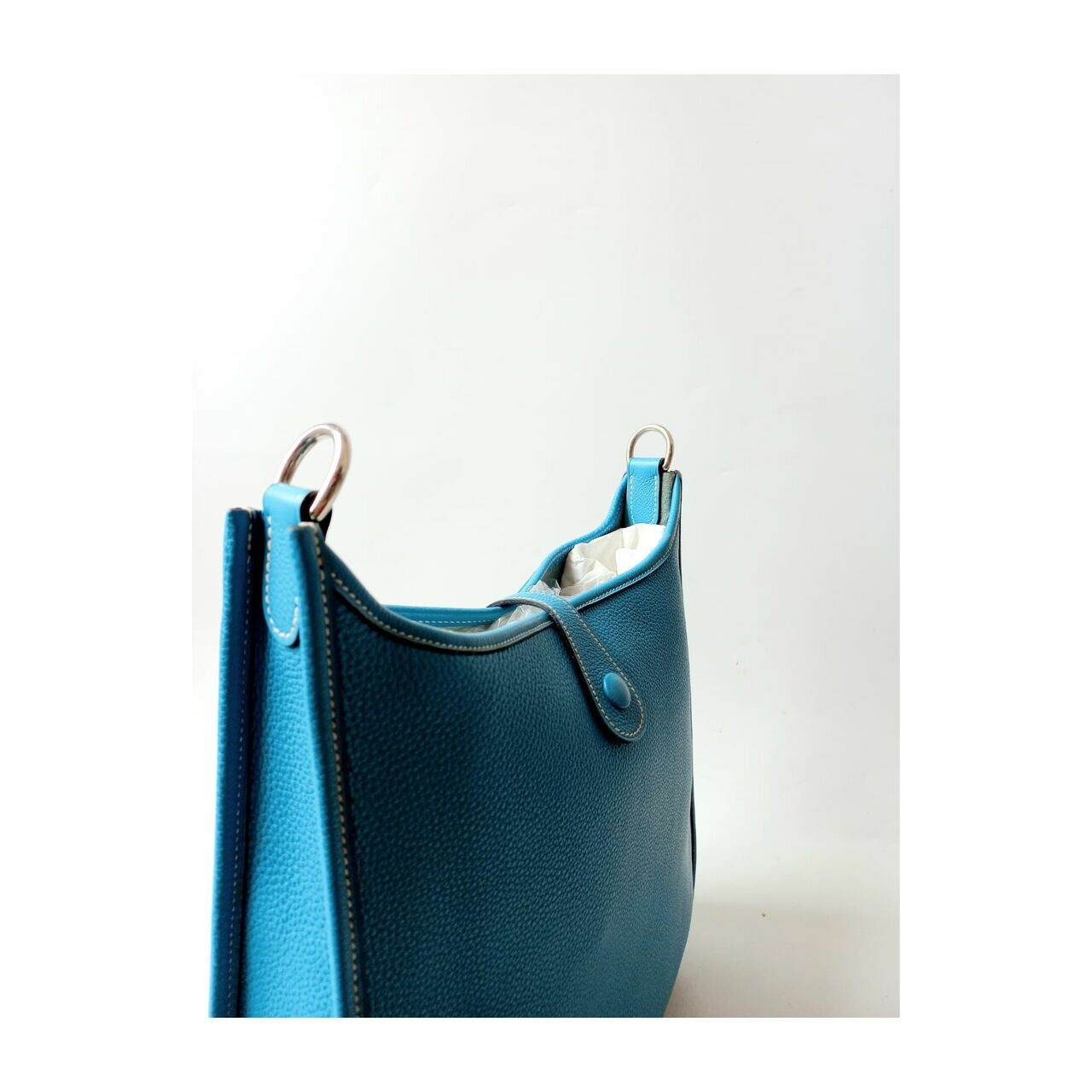 Hermes Evelyne PM Blue Jeans #G Shoulder Bag