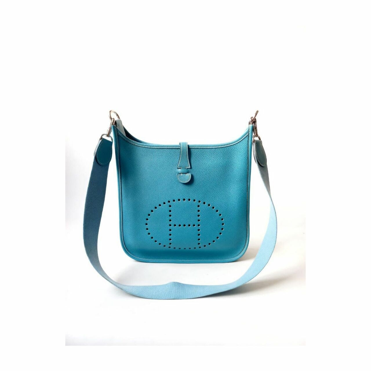 Hermes Evelyne PM Blue Jeans #G Shoulder Bag