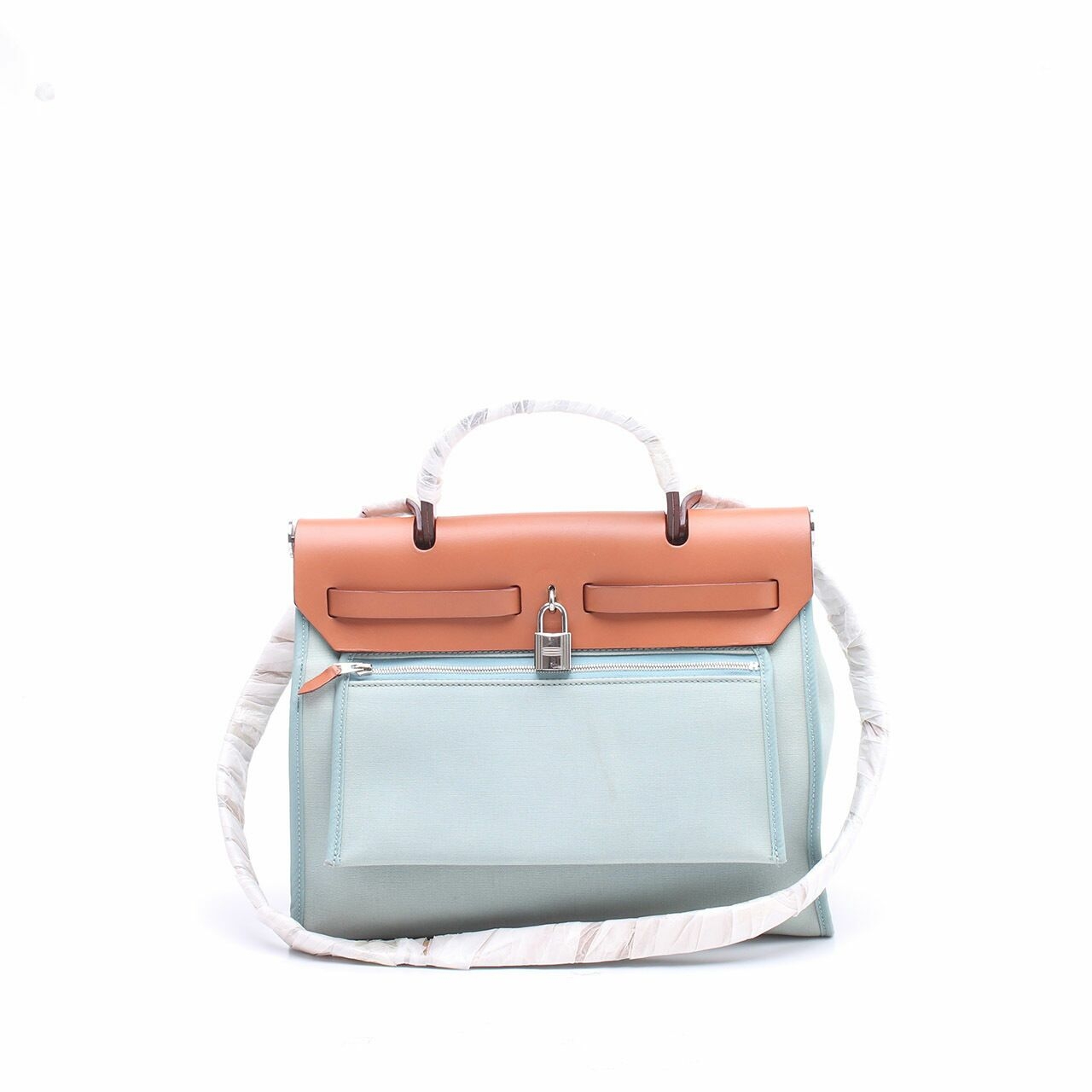 Hermes Herbag Blue Satchel Bag 