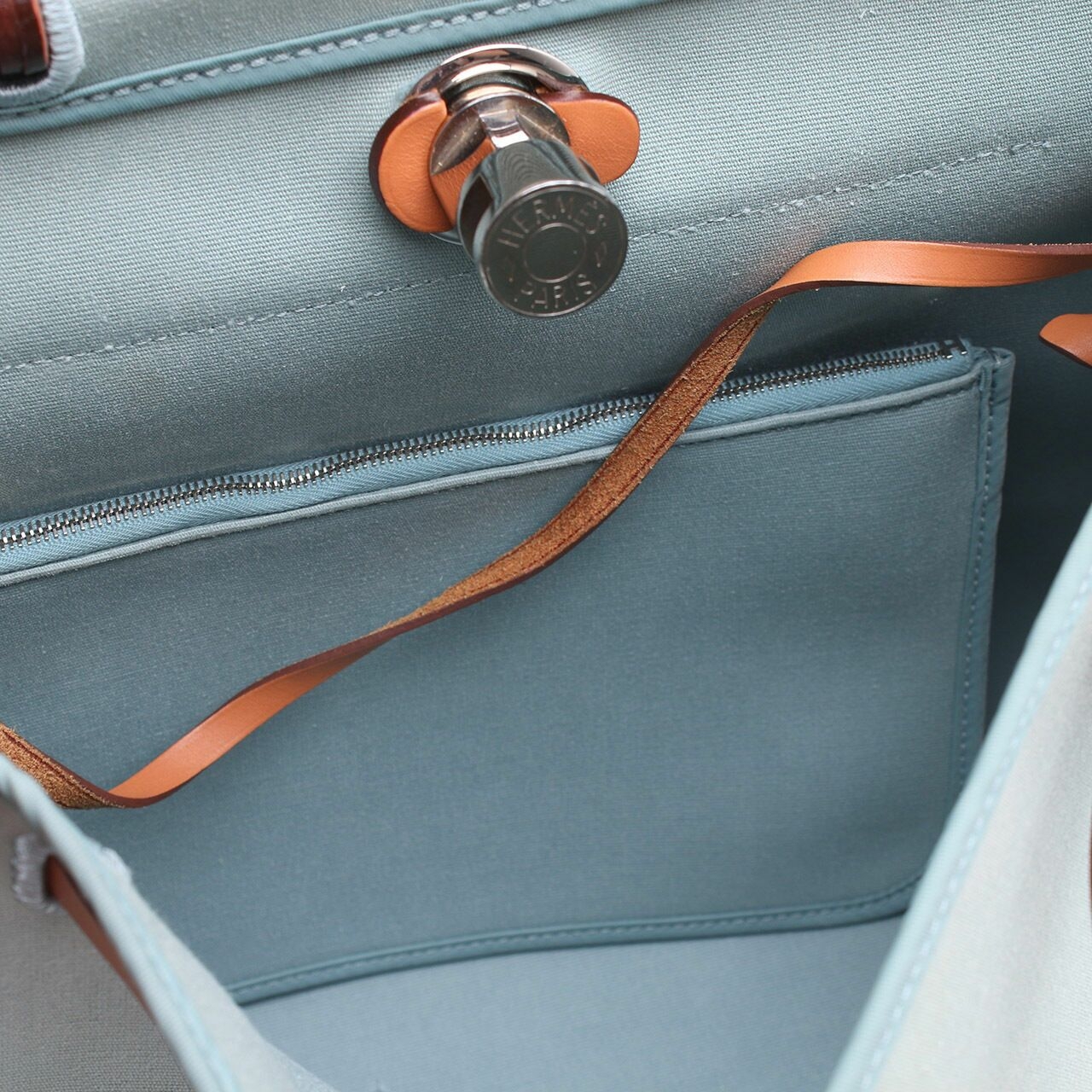 Hermes Herbag Blue Satchel Bag 