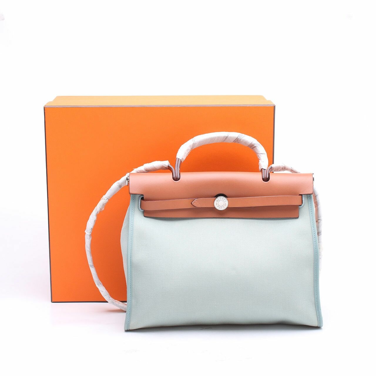 Hermes Herbag Blue Satchel Bag 