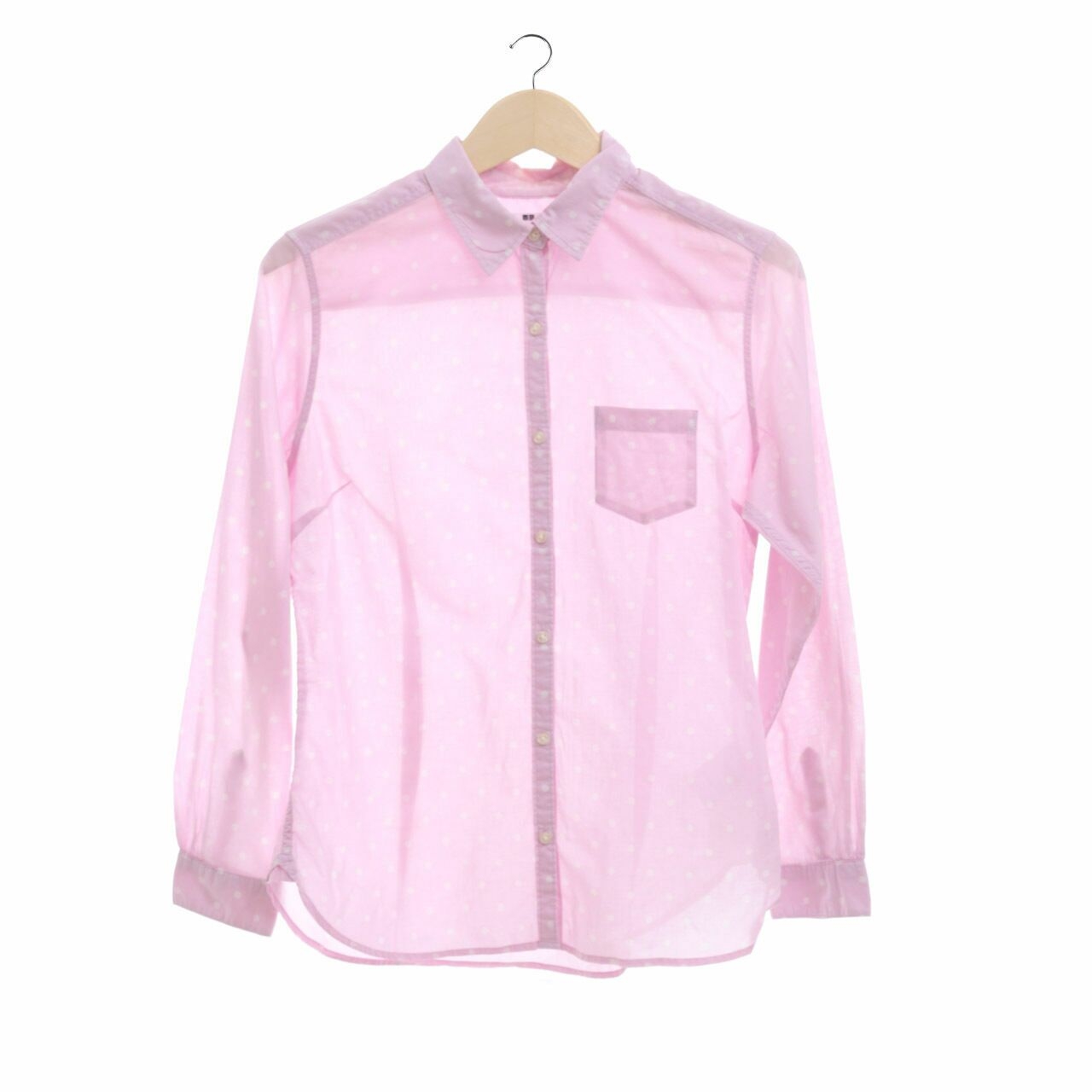 UNIQLO Pink Polka Dot Shirt