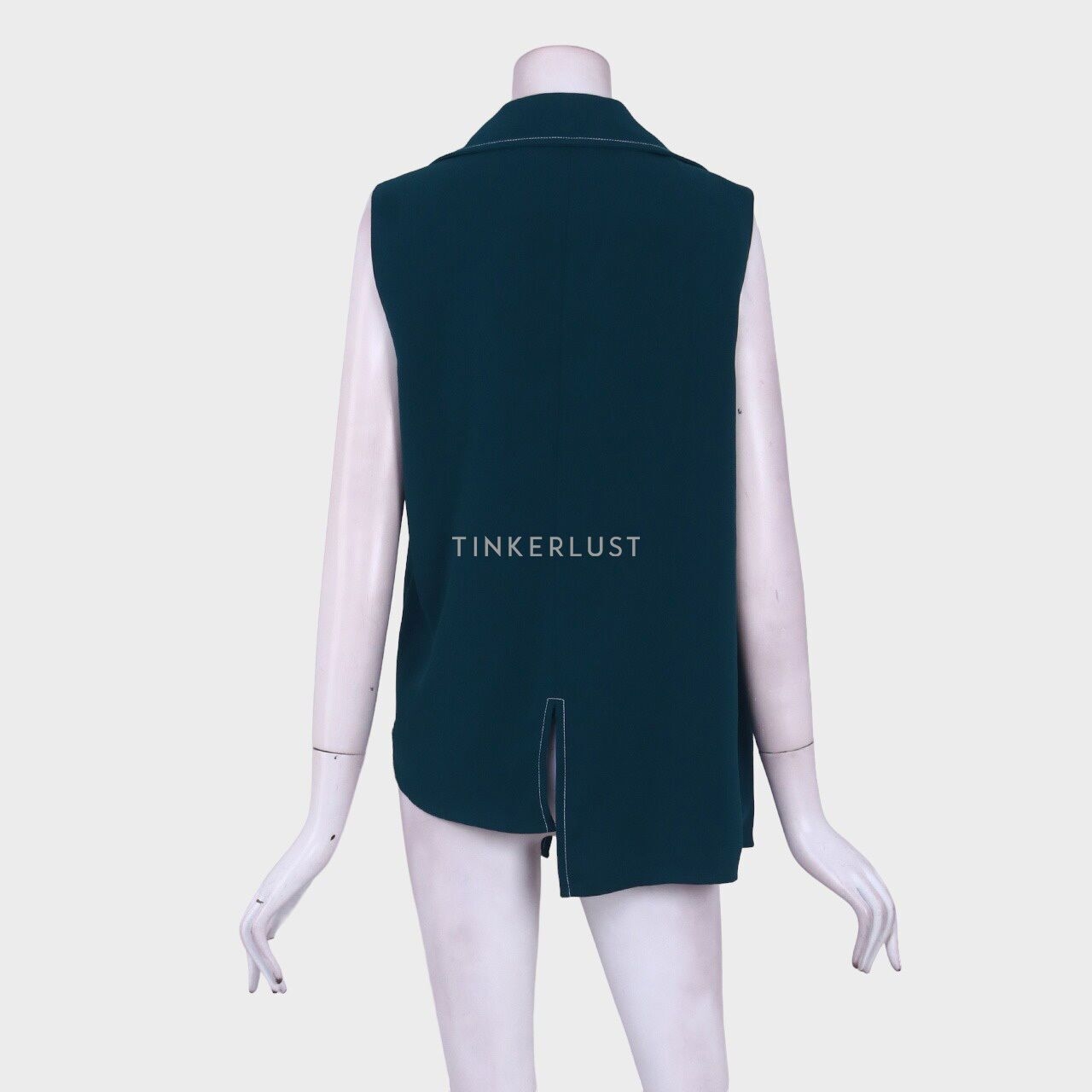 Private Collection Dark Green Asymmetric Sleeveless