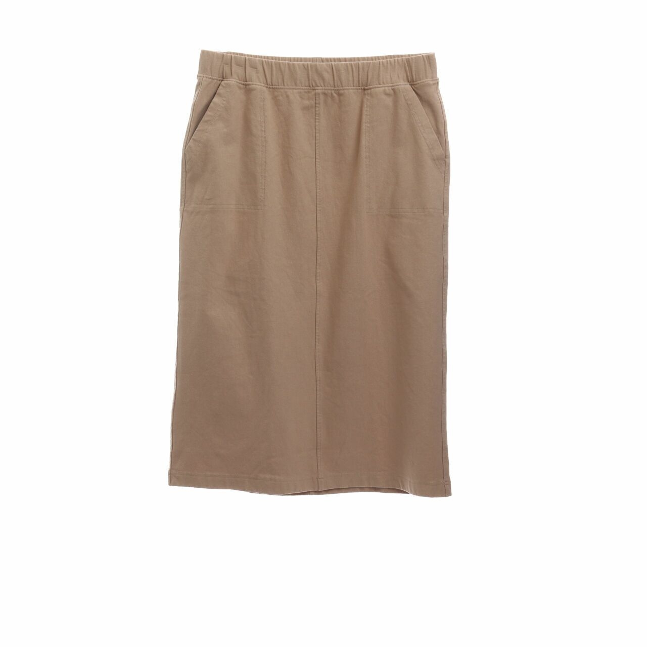 UNIQLO Beige Midi Skirt