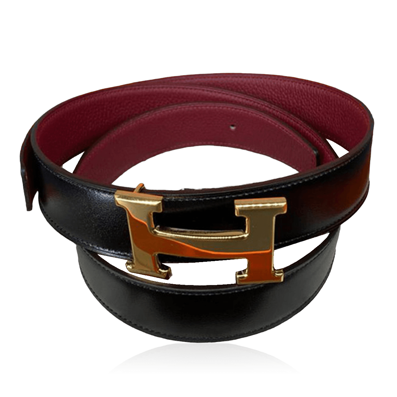 Hermes Belt Black-Burgundy #A size 95 cm