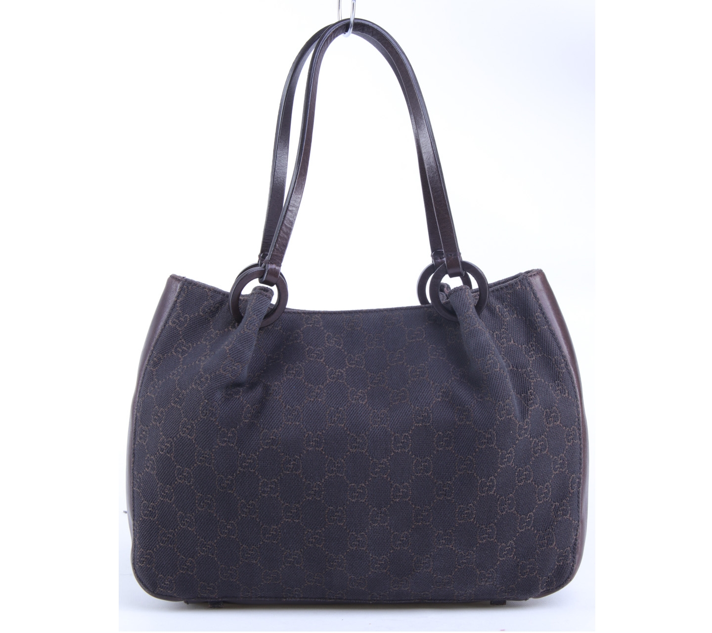 Gucci Dark Brown GG pattern canvas Handbag